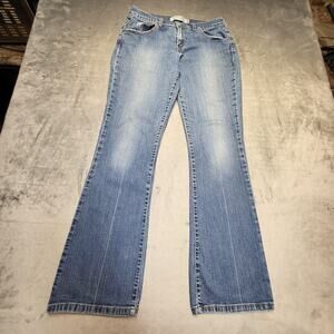 Levi's Jeans Womens 8 Long Blue Denim Boot Cut Stretch Classic Zip Fly Casual